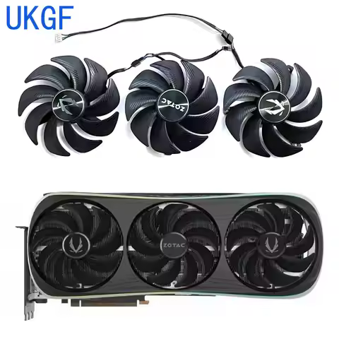UKGF Original 105MM 4PIN GAH3B2H DC 12V 0.5A RTX4090 4080 GPU Fan for ZOTAC Gaming GeForce RTX 4070 