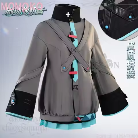 Hallow Project Sekai Colorful Stage! The Movie: A Mik Who Can't Sing Cosplay Anime Costume Gray Coat