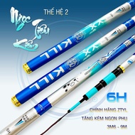 Ngoc Tieu Kiem 6H hand fishing rod. Single fishing rod. Cheap fishing rod 6H hardness, genuine fishi