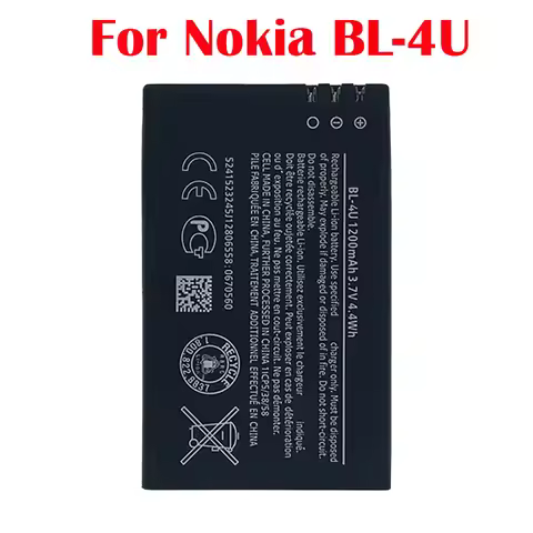 100% Real 1200mAh BL-4U Battery For Nokia 3120c 5250 206 515 5330 5530XM XpressMusic 5730 6212c Phon