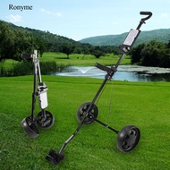 Ronyme Portable Iron 2 Wheeled Golf Push Cart Large Capacity Foldable Standbag for Golf Club Bag Cou