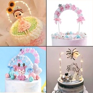 Cake Decorating Pearl Luminous Fur Ball Arch Flag Party Dessert Table Dress Up Plug-In 7.14 HTJD