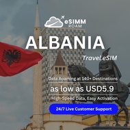 Albania eSIM | 1-5GB 7-30Days | High Speed Data (Digital Delivery)