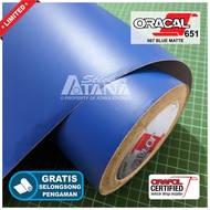 Skotlet Oracal 651 Doffbiru Scotlet Blue Matte Sticker Matt Dop Meter Sticker Decal Roll Scotlite Ca
