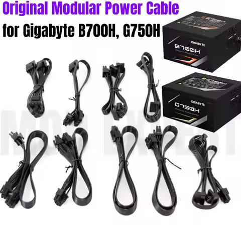 Modular Power Cable for Gigabyte GP-B700H 700W, GP-G750H 750W, GPU PCIe 8Pin 6+2Pin, CPU 4+4Pin, SAT