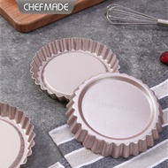 [CHEFMADE] 1PC/4PCS 4"Non-stick Tart Pan Non-Stick Pie Pizza Pan Molds Tart Mould Cake Round Mould