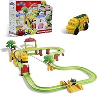 Chuggington Safari Park Track Set with Motorized T.A.G. (Touch and Go) Mtambo, Controlled Gate, 3.75" Toy Train &amp; Animal Friends Included, Toys for 3 4 5 6 7 8 Year Old Boys Girls, Gifts for Birthday
