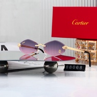Cartier Frameless Diamond Sunglasses Classic Fashion Retro Unique Sunglasses WM88068