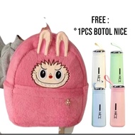 Zahra BAGS VIRAL PUMPKIN FUR BACKPACK FREE NICE BOTTLE DOLL BACKPACK FOR TEENAGERS