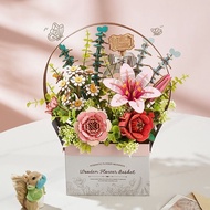 RoWood WOODEN FLOWER BASKET | 3D Puzzle Kit