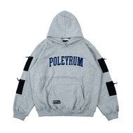 Poleyrum Essentials Hoodie - Pullover Sweater Oversized Fit Cotton Fleece Blend Men Unisex - Light G
