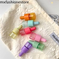 MXFASHIONE 7 Pcs Glass Essential Oil Vials,|Color Refillable Mini Dropper Bottle Set, Clear 5ml/10ml