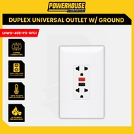 Powerhouse Electric Gang Plate w/ Duplex Universal Outlet w/ Ground - GFCI Outlet (PH-E)