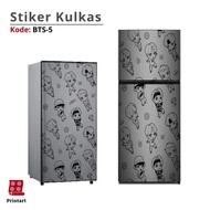 BTS-5 motif 1-Door and 2-Door Refrigerator Stickers