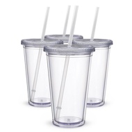2-Layer Plastic Water Glass 18 Ounces Keeps Cool
