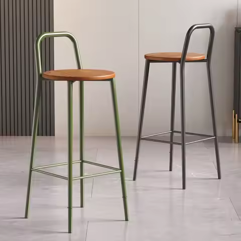Nordic designer bar chair modern simple luxury wrought iron back bar chair net Berry Bros. & Rudd ou
