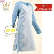 HL0510- Baby Blue Baju Muslimah Couple Set baju Biru Perempuan Murah Blouse Jersi Muslimah Microfibre Plus Size Baju Muslimah Labuh Baju Sukan Muslimah Jersey Long Sleeve Malaysia