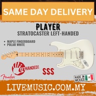 Fender Player Stratocaster Left-Handed Electric Guitar, Maple Fretboard -  Polar White