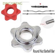 DINGYIFENG Durable Barbell Bar Solid Steel Hexagon Nut Dumbell Nut Safety Protection Clamps Dumbell Spin-lock Fixed Dumbbell Dumbell Accessory Anti-slip Collar Screw/Multicolor