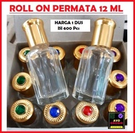 Botol parfum Roll ON tola permata 12 ml DUS isi 600