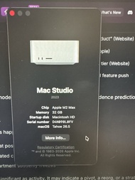 「價錢可以少議」新淨有盒Apple Mac Studio 2023 M2 Max 32GB RAM 512GB SSD