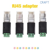 CRAFTML RJ45 to RS485 Converter, 2PIN Terminal RJ45 Male Connector RJ45 Terminal Adapter, Splitter  