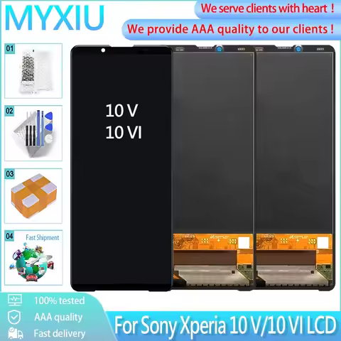 Original For Sony Xperia 10 V XQ-DC72 XQ-DC54 LCD Display Touch Screen Digitizer Assembly Replacemen