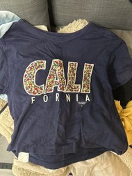 White Chocolate 藍色加州印花T恤