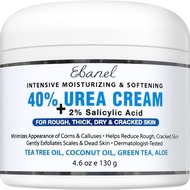Ebanel Urea Cream 40% plus Salicylic Acid 2%, Foot Cream for Dry Cracked Heels Feet Knees Elbows Han