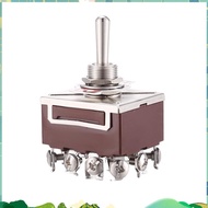 AC 380V 10A ON/OFF/ON 3 Positions 12 Pin Latching Toggle Switch 4PDT
