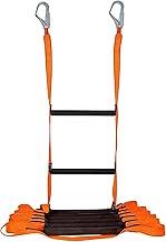 16.4 Ft Orange Emergency Escape Ladder Portable Reusable Ladder for Windows Balconies and Home Evacu