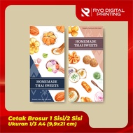 PRINT FLYER BROCHURE SIZE 1/3 A4 - 1 SIDE & 2 SIDES