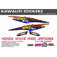 Honda Wave R100 JRP X Daeng Sai 4 Sticker Decals