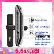 SINGGATE [Bundle] Digital Door Viewer Door Lock + Biometrics Digital Gate Lock | FR001 + FM021