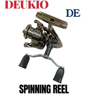 Deukio de double knob handle spinning fishing reel