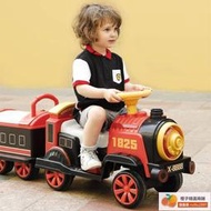 【橙子商鋪總店】-【可坐人】兒童電動復古小火車可坐可騎充電男女孩玩具車寶寶四輪汽車 生日禮物 玩具車 小火車