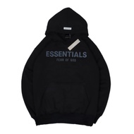 เสื้อกันหนาว มีฮู้ด ลาย ESSENTIALS FEAR OF GOD BOB สีดํา