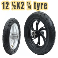 12 1/2X2 1/4 Wheel Tire & Inner Tube & Rim Set Fit for Electric Scooters E-bike Folding Bicycles Par