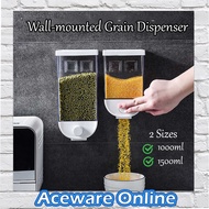 1500ML Wall Mount Cereal Dispenser Food Storage Box Sealed Grain Container Dry Food Storage Rice Dis