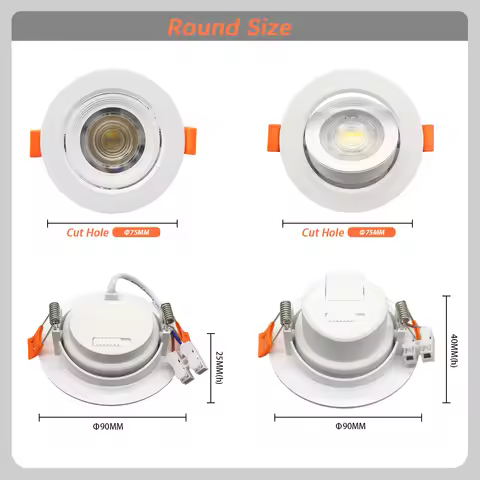 1-10pcs Angle color adjustment Spotlight 7W 3000K 4000K 6000K 7W CCT Lighting Replace Downlight for 