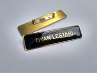 PAPAN NAMA KUNINGAN MENGGUNAKAN PENITIK / NAME TAG / PIN / PIN NAMA / PIN PNS / PIN ASN