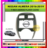 Nissan Almera 2016 2017 2018 2019 Android Player 9 Inch Casing Frame (FREE PLUG AND PLAY Socket CABLE)