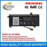 G05YJ 11.1V 69Wh Genuine Original Laptop Battery For Dell Alienware 14 A14 M14X R3/4 G05YJ Y3PN0 8X7