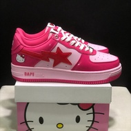 Bape Sta wear-resistant and comfortable pink jelly low cut casual board shoes