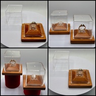 Wooden Ring Box-Engagement Ring ,Couple Ring Stand with Acrylic Cover