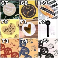 [SG SELLER] [FREE SHIPPING] Message Stickers Thank You Sticker Gift Handmade Cookie Wedding Christmas CNY