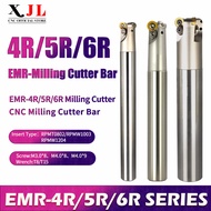 XJL EMR Milling Rod R4 R5 R6 Turning Tools รอบหัวบอล CNC Milling Tool Holder ศูนย์เครื่องจักรกลพื้นผิวป้องกันแผ่นดินไหว EMRW  End Mill Holder Carbide Inserts แบบยาว RPMW1003 / RPMW1204