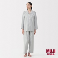 MUJI Ladies Side Seamless Flannel Pajamas (L/Slv)