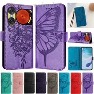 For ZTE Nubia Music 2 Case for ZTE Nubia Music2 Case Stand Wallet Phone Case Fashion Butterfly Leath
