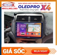 Combo màn hình OLEDPRO X4 kèm mặt dưỡngdây nguồn zin cho xe TOYOTA WIGO - camera cập lề phụ kiện xe 